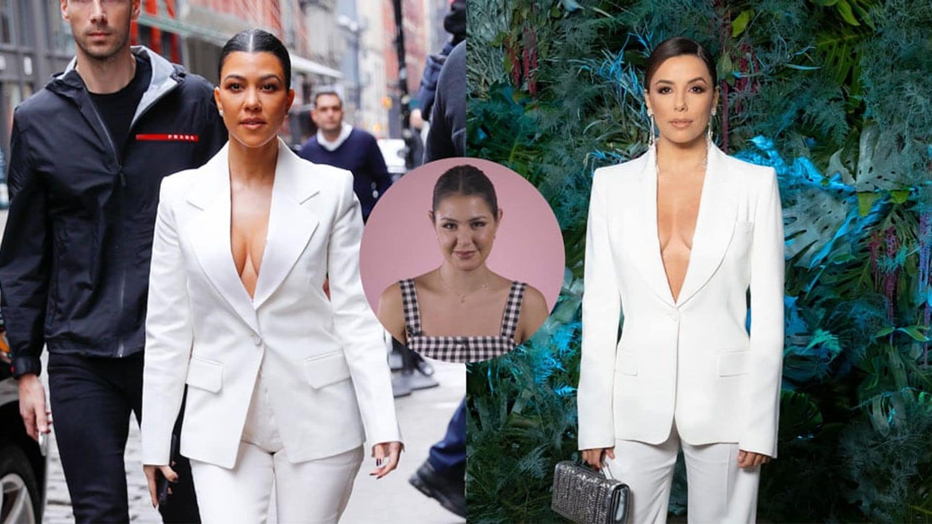 Kourtney Kardashian and Eva Longoria power up in matching white suits, who rocked it better?