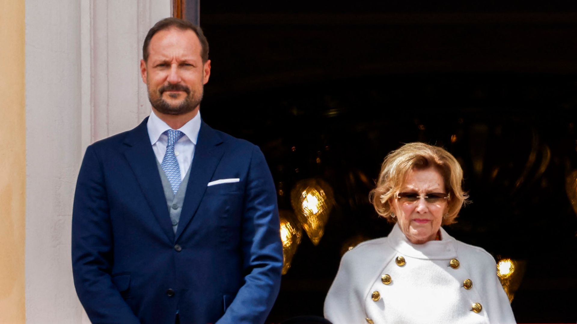 King Haakon follows in his late father’s footsteps during emotional outing with Queen Sonja      