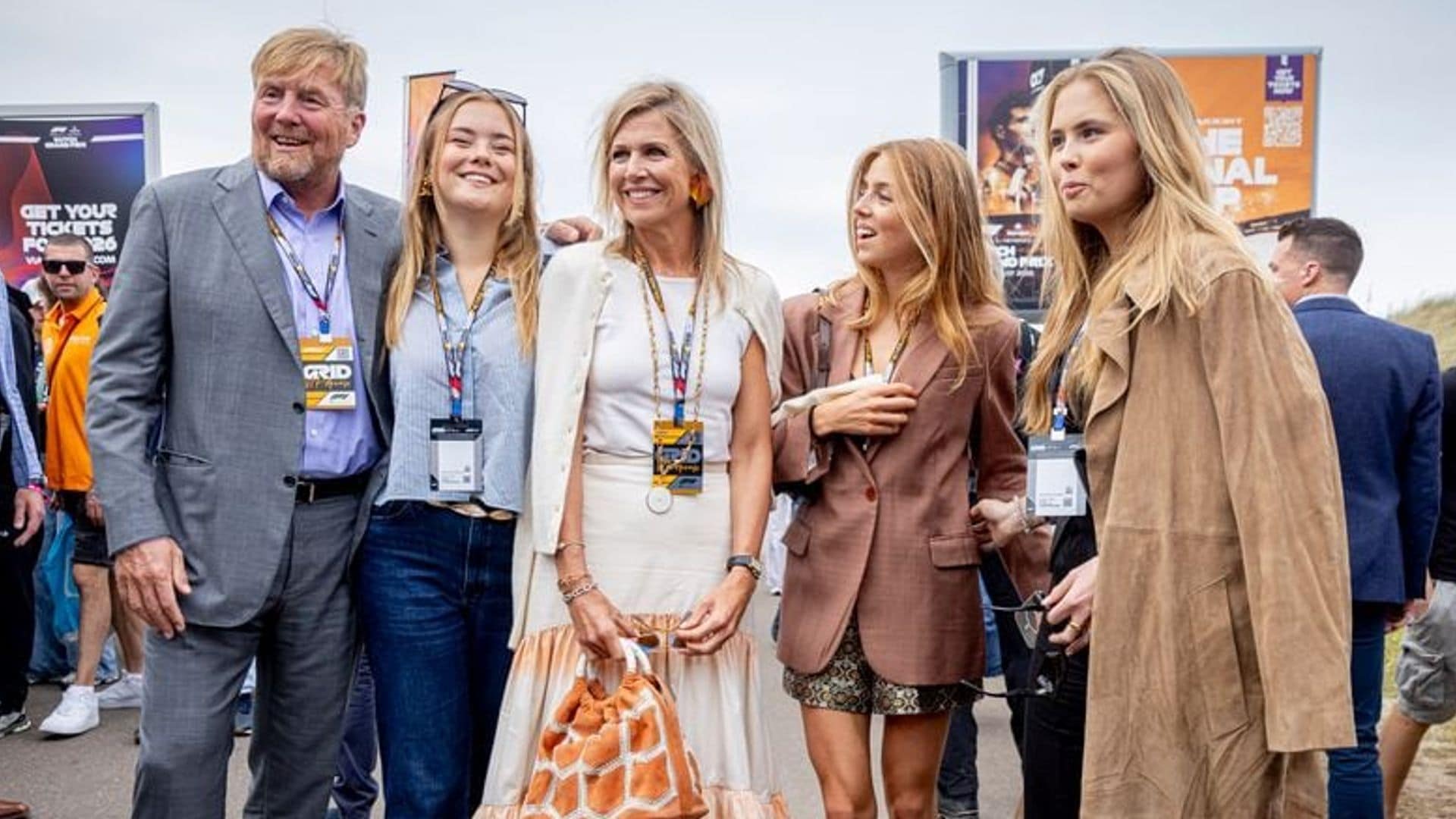 Queen Máxima’s F1 remark shines at the Dutch Grand Prix with Princesses Amalia, Alexia, and Ariane by her side