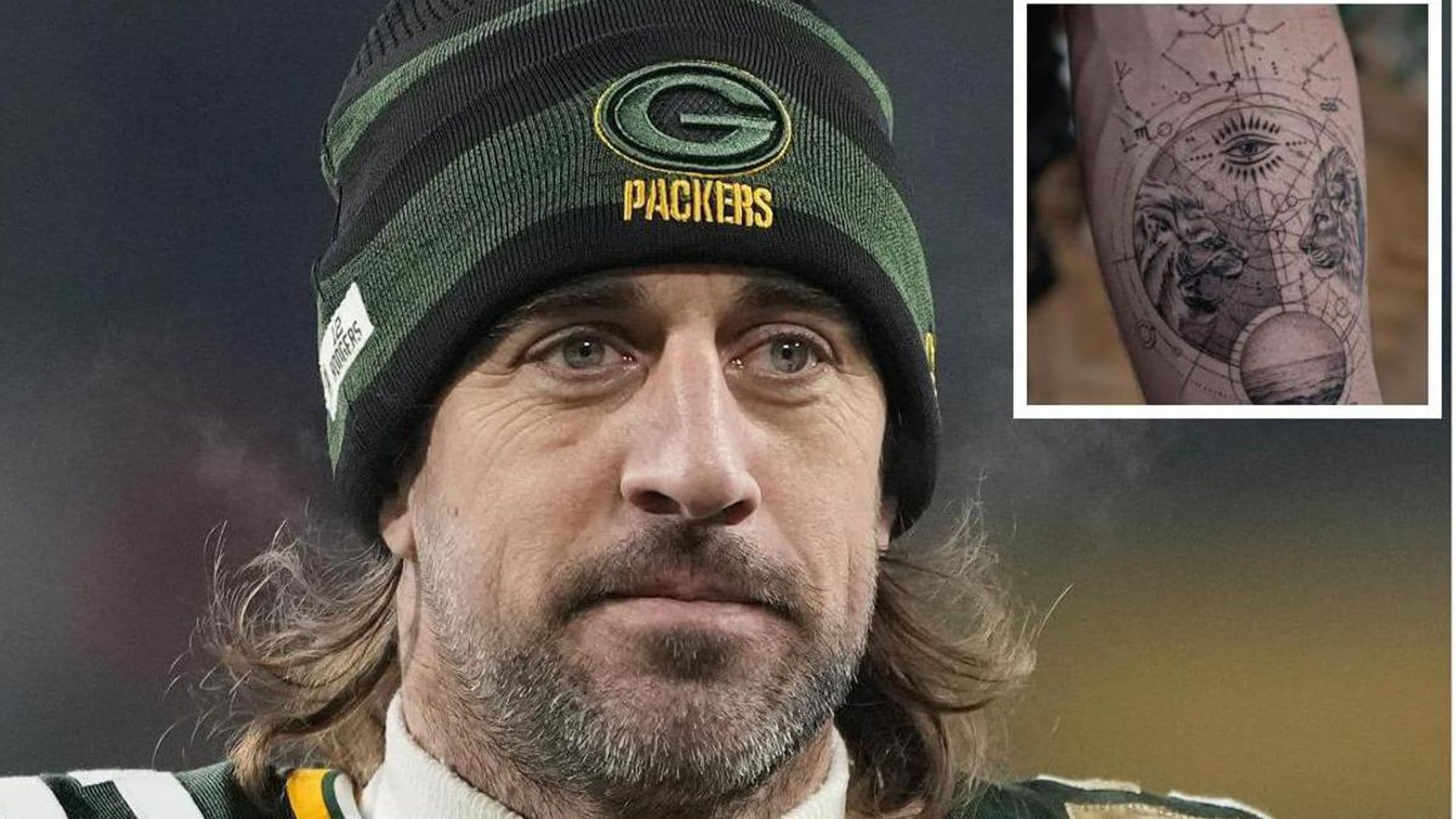 Aaron Rodgers’ first tattoo has the internet captivated and confused
