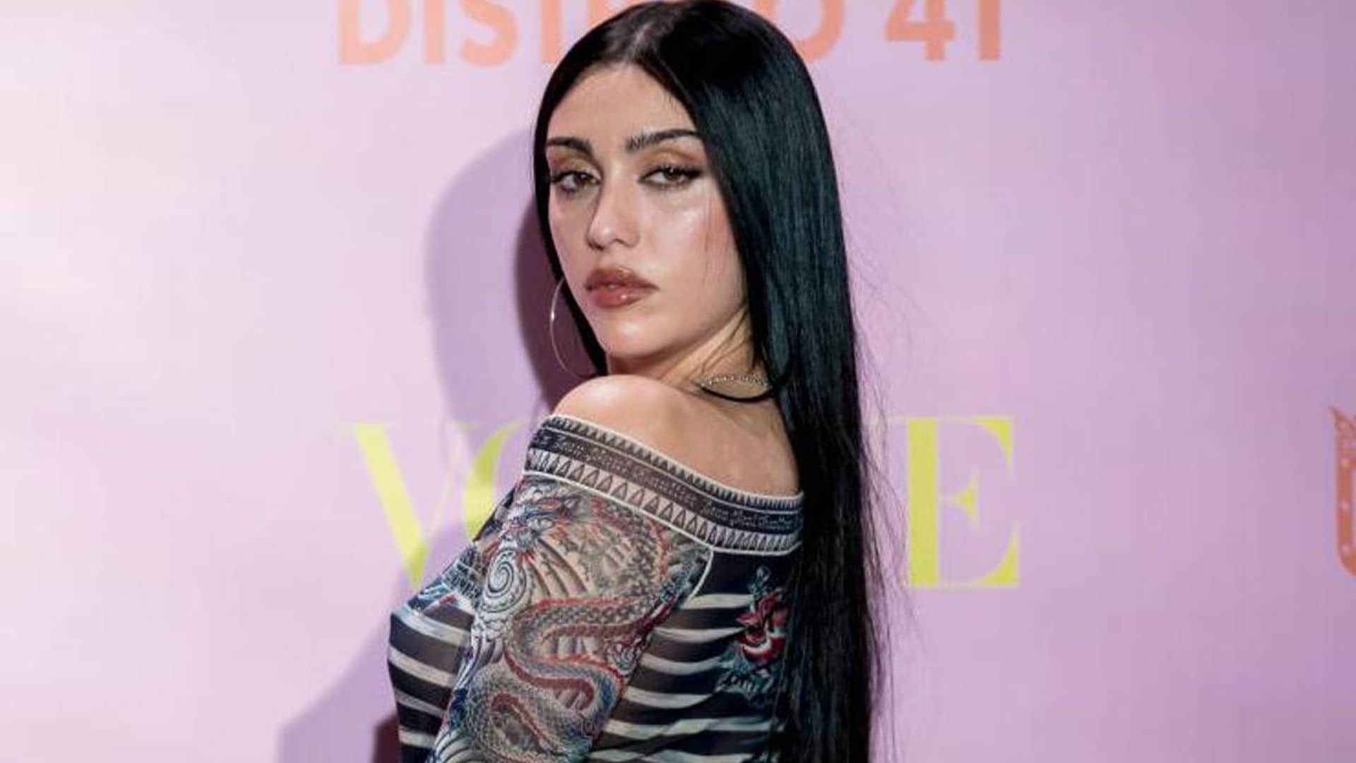 Lourdes Leon stuns in a corset for black and white cover photos