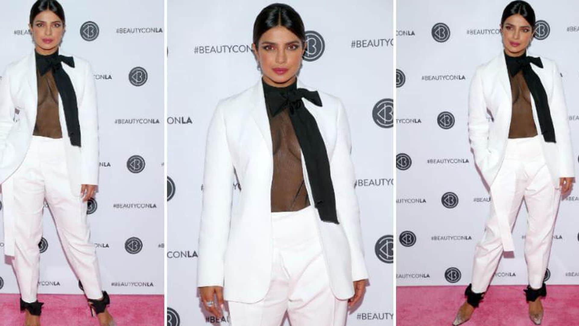 Transparencia y lazos: así los lleva Priyanka Chopra