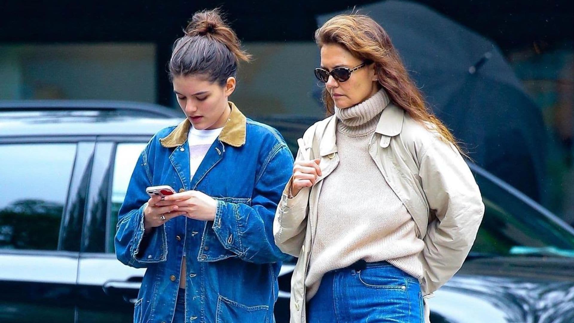 Katie Holmes and Suri Cruise join latest fashion trend in New York City outing