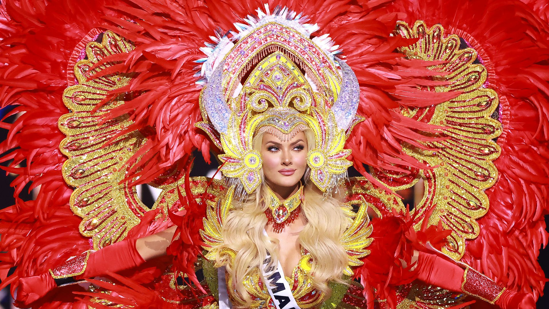 Miss Denmark Victoria Kjær Theilvig participates in the The 73rd Miss Universe Competition - Preliminary Competition at Arena Ciudad de Mexico on November 14, 2024 in Mexico City, Mexico. (Photo by Hector Vivas/Getty Images)