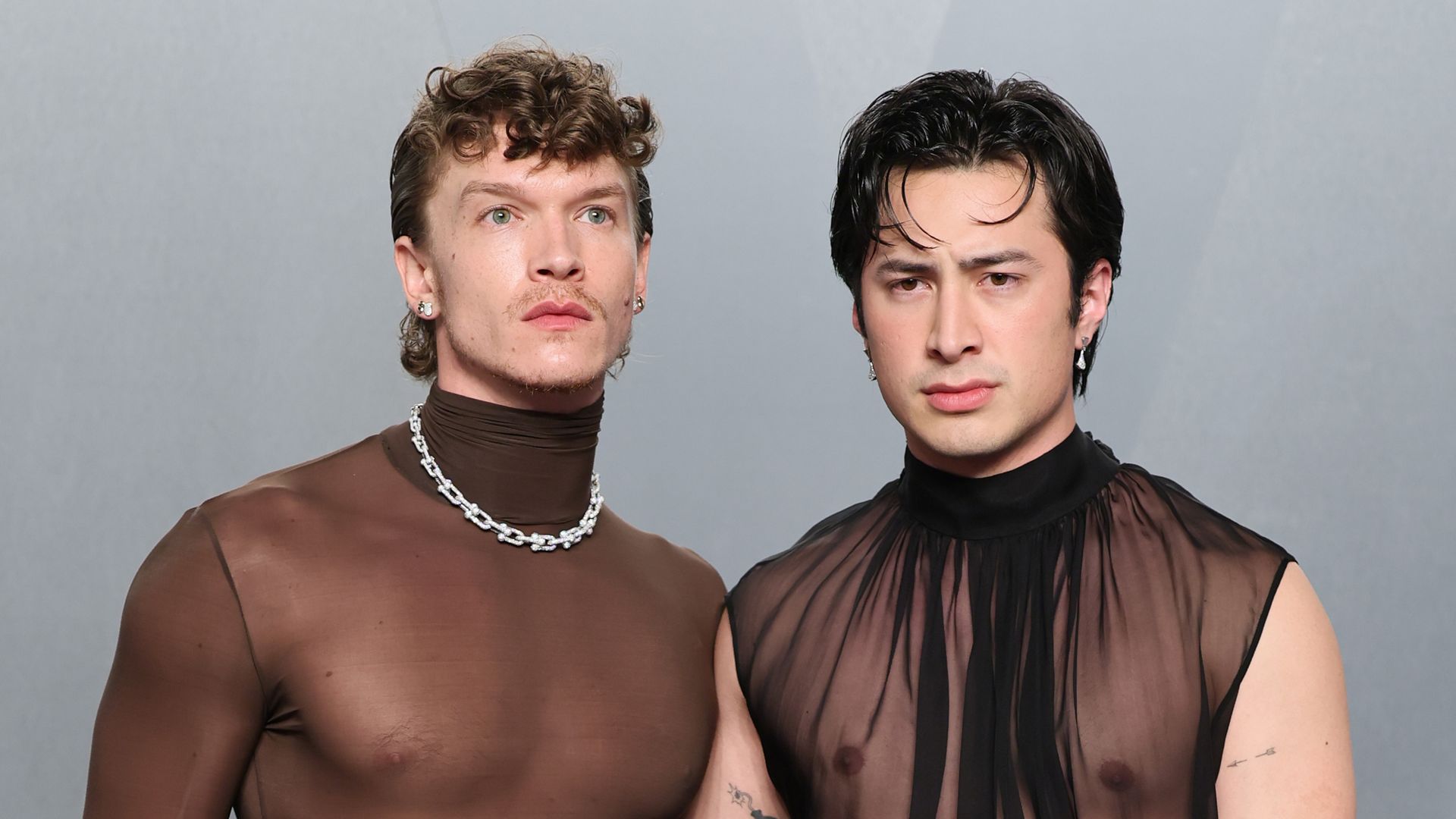 Hudson Williams accidentally matches Connor Storrie at Vanity Fair Oscar Party, makes red carpet debut with girlfriend