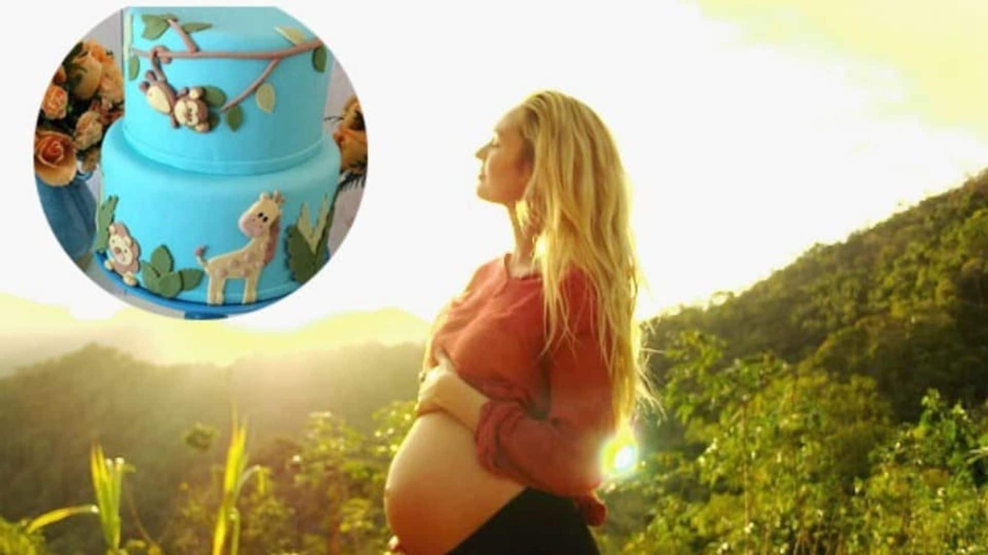 Candice Swanepoel has safari-themed baby shower, reveals her baby's name