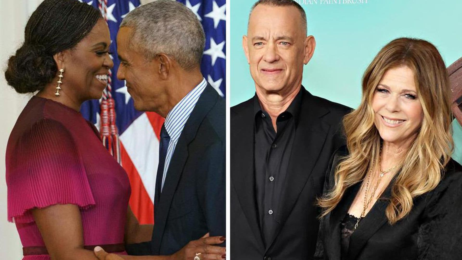 The Obama family enjoys dinner with Tom Hanks and Rita Wilson in Greece