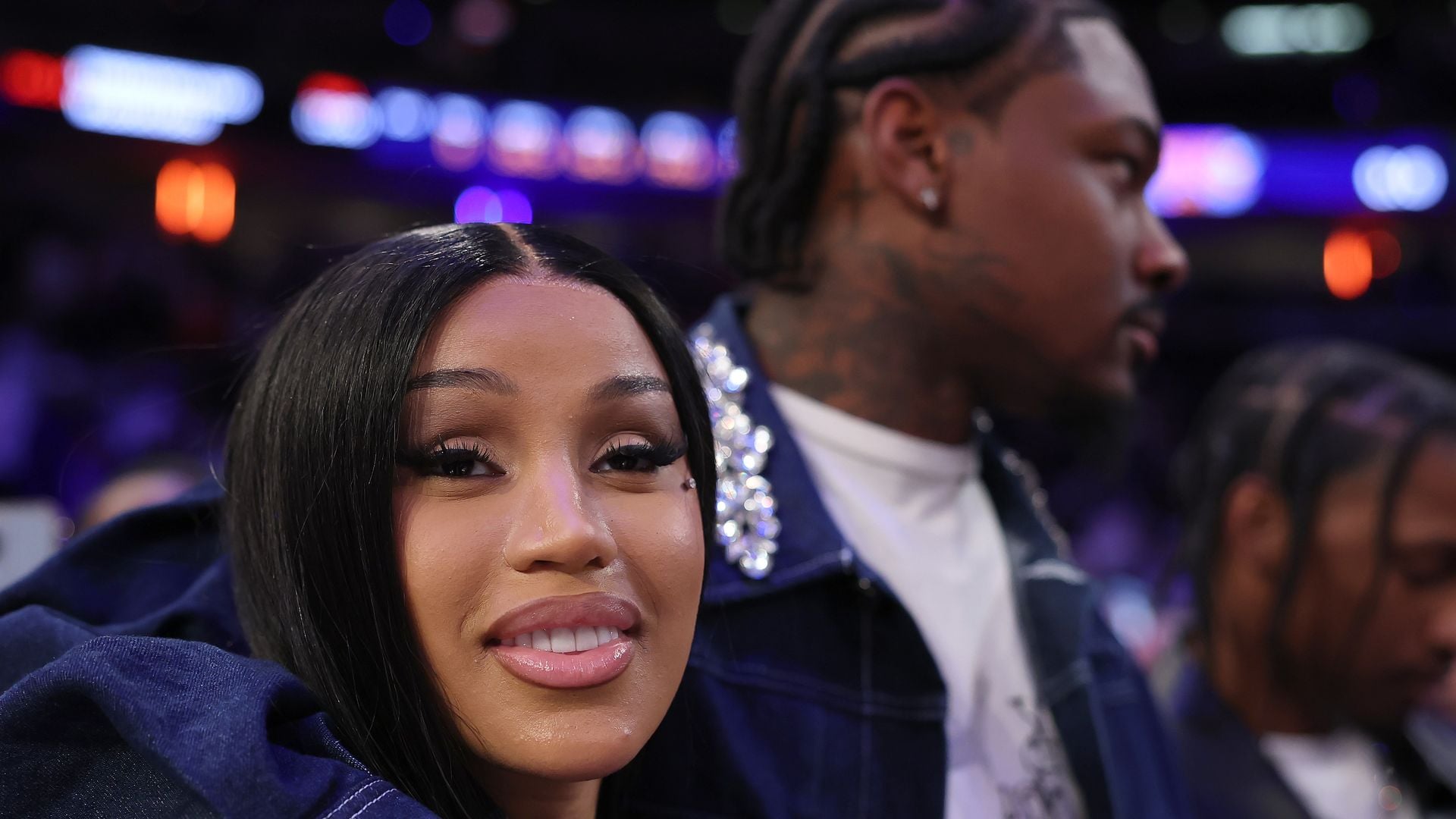 NFL Player Stefon Diggs and rapper Cardi B 