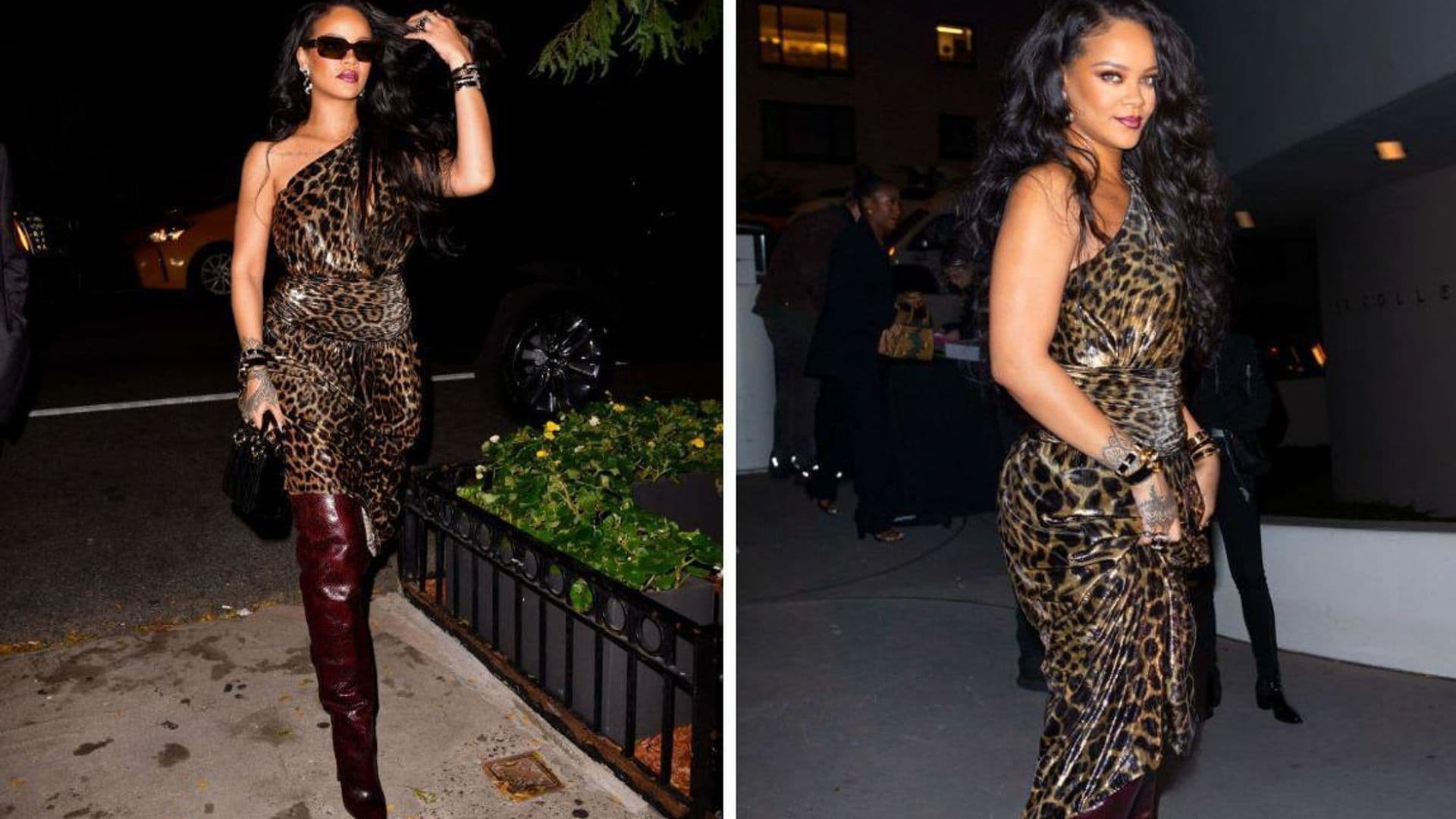 Rihanna knows how to combine animal prints for a wild look