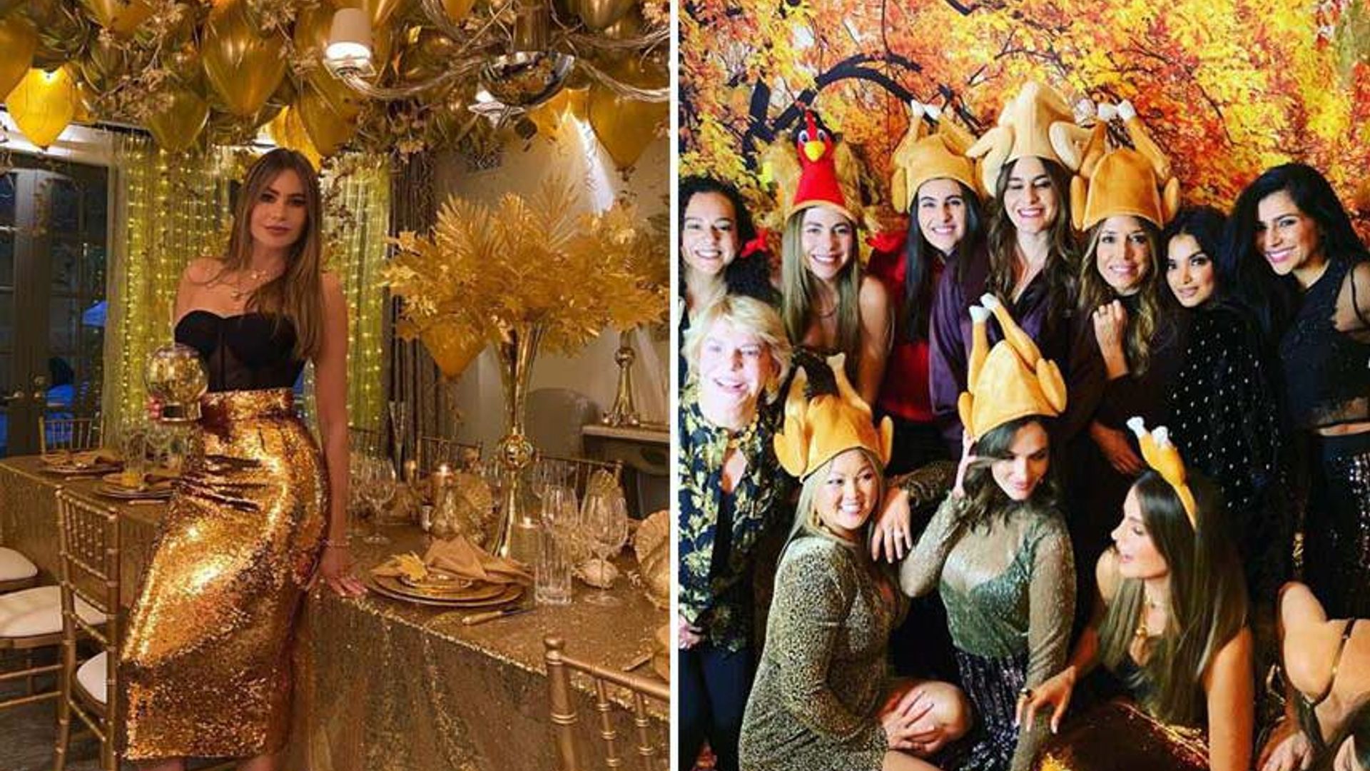 Sofia Vergara threw the most epic glitter party for Thanksgiving: Video