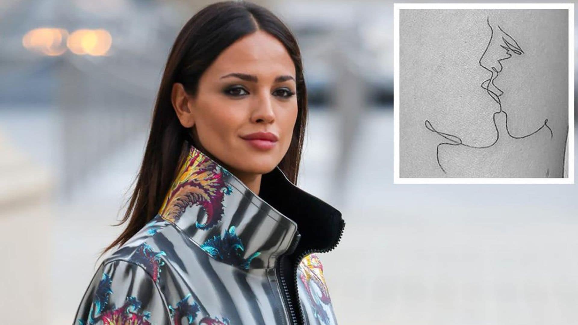 Eiza González gets a portrait of ‘lovers’ kissing tattooed