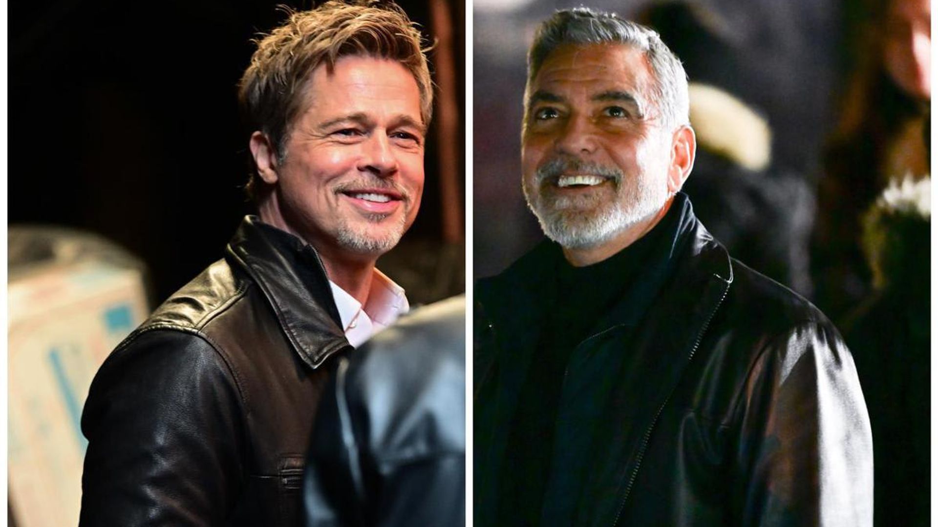 Brad Pitt and George Clooney spotted in all-black outfits on the set of ...
