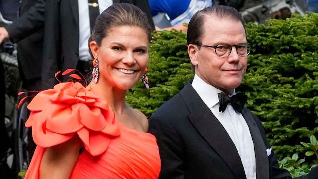Crown Princess Victoria and Prince Daniel of Sweden arrive at Hotel Union on Vinjevollen in Geiranger after the wedding ceremony of Princess Martha Louise and Durek Verrett on August 31, 2024. Princess Martha Louise, the eldest child of King Harald will tie the knot on Saturday with American self-proclaimed shaman Durek Verrett. (Photo by Cornelius Poppe / NTB / AFP) / Norway OUT (Photo by CORNELIUS POPPE/NTB/AFP via Getty Images)