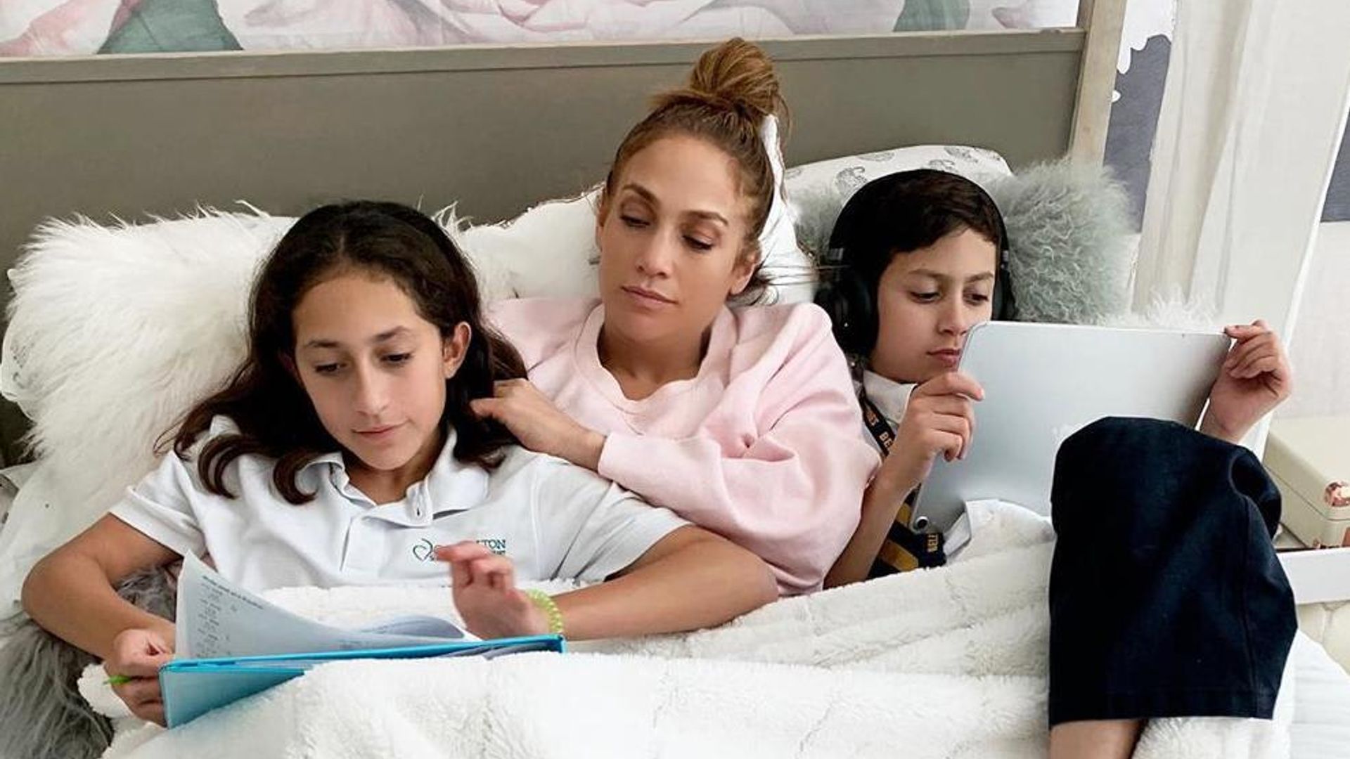 Jennifer Lopez shares her self-quarantine tips – and the perks of ‘working from home’