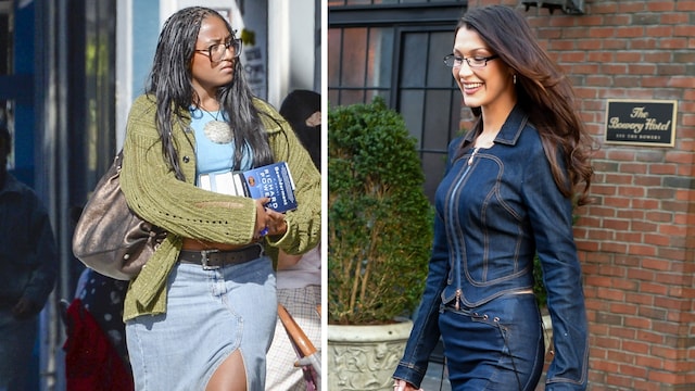 Sasha Obama and Bella Hadid wearing denim looks