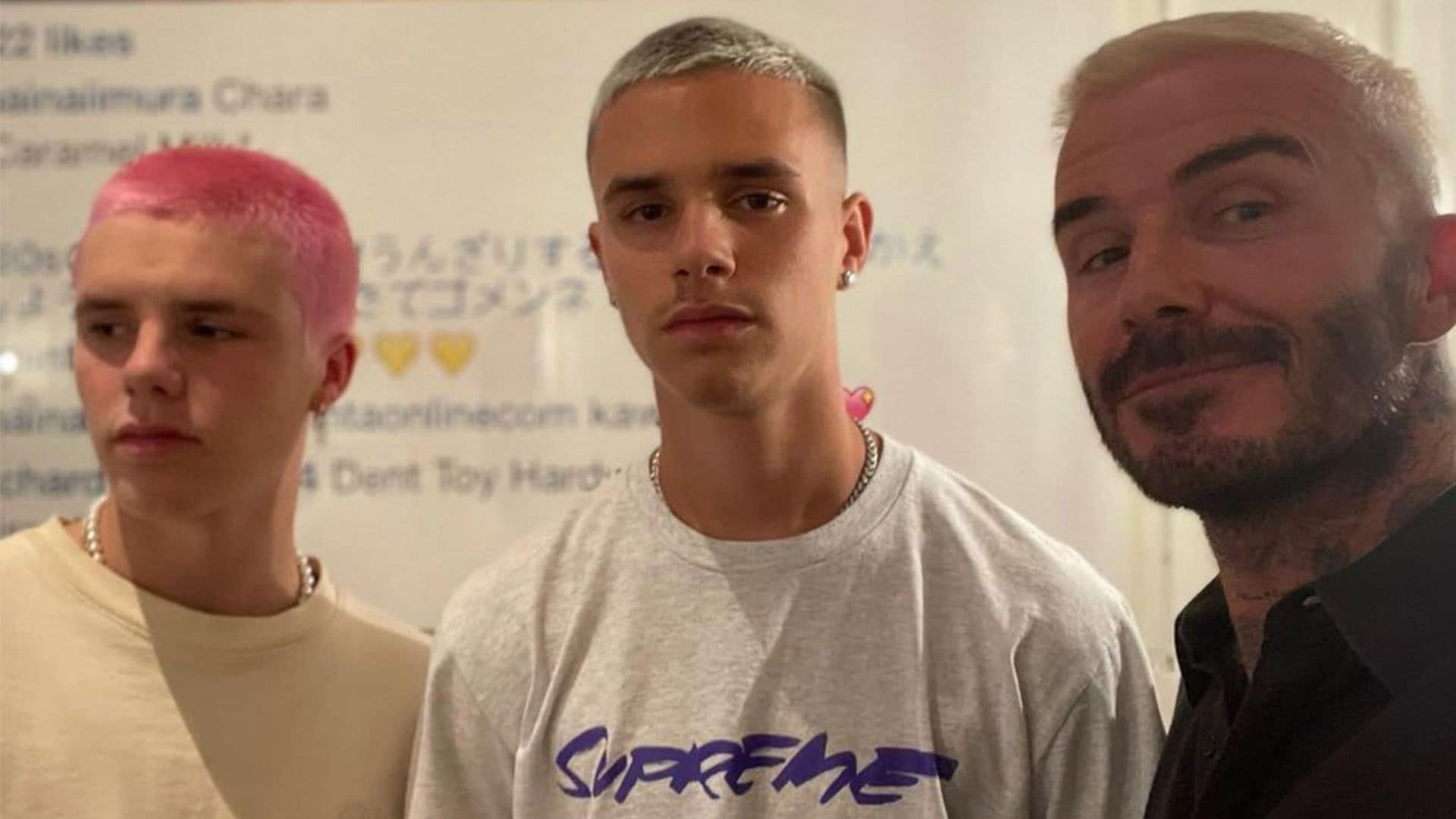 David Beckham jokes about his teenage sons copying his ‘90s hairstyle