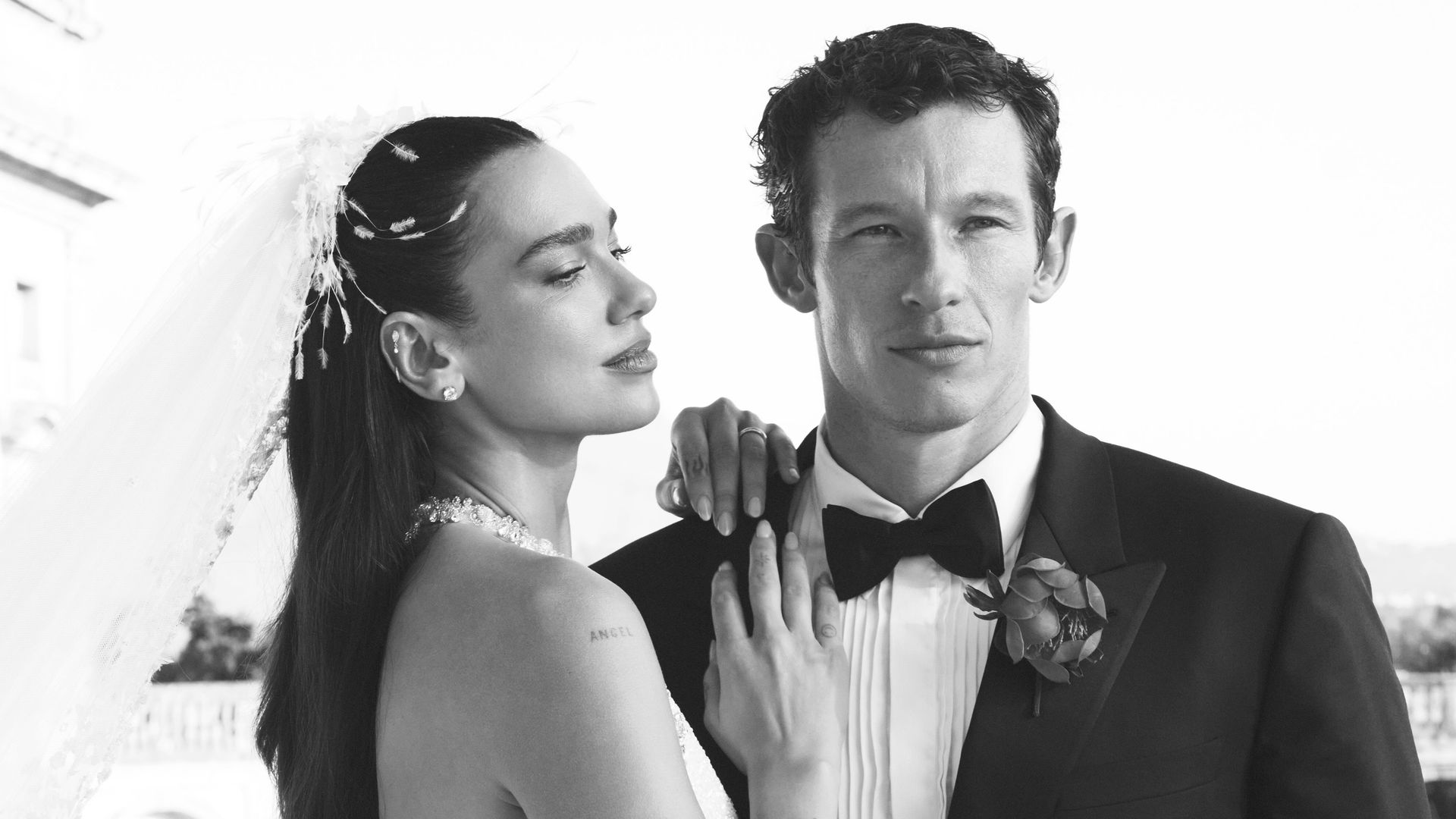 Dua Lipa and Callum Turner on their wedding day