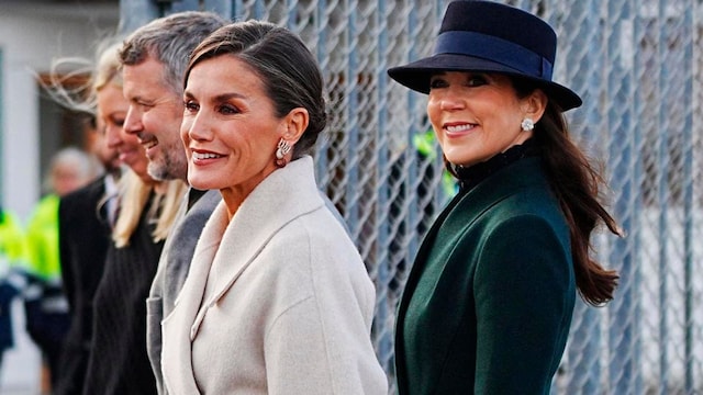 Queen Letizia and King Felipe welcomed to Denmark by Danish royals