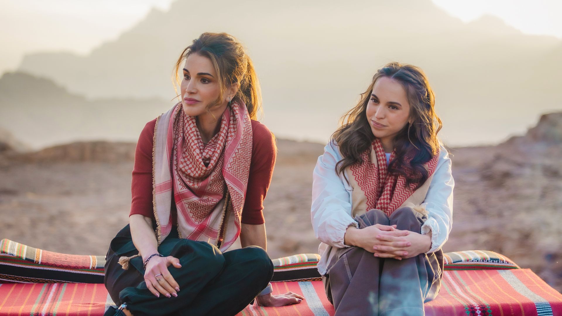 Queen Rania and Princess Salma Visit Wadi Rum