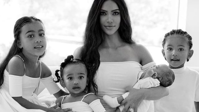 Kim and her kids