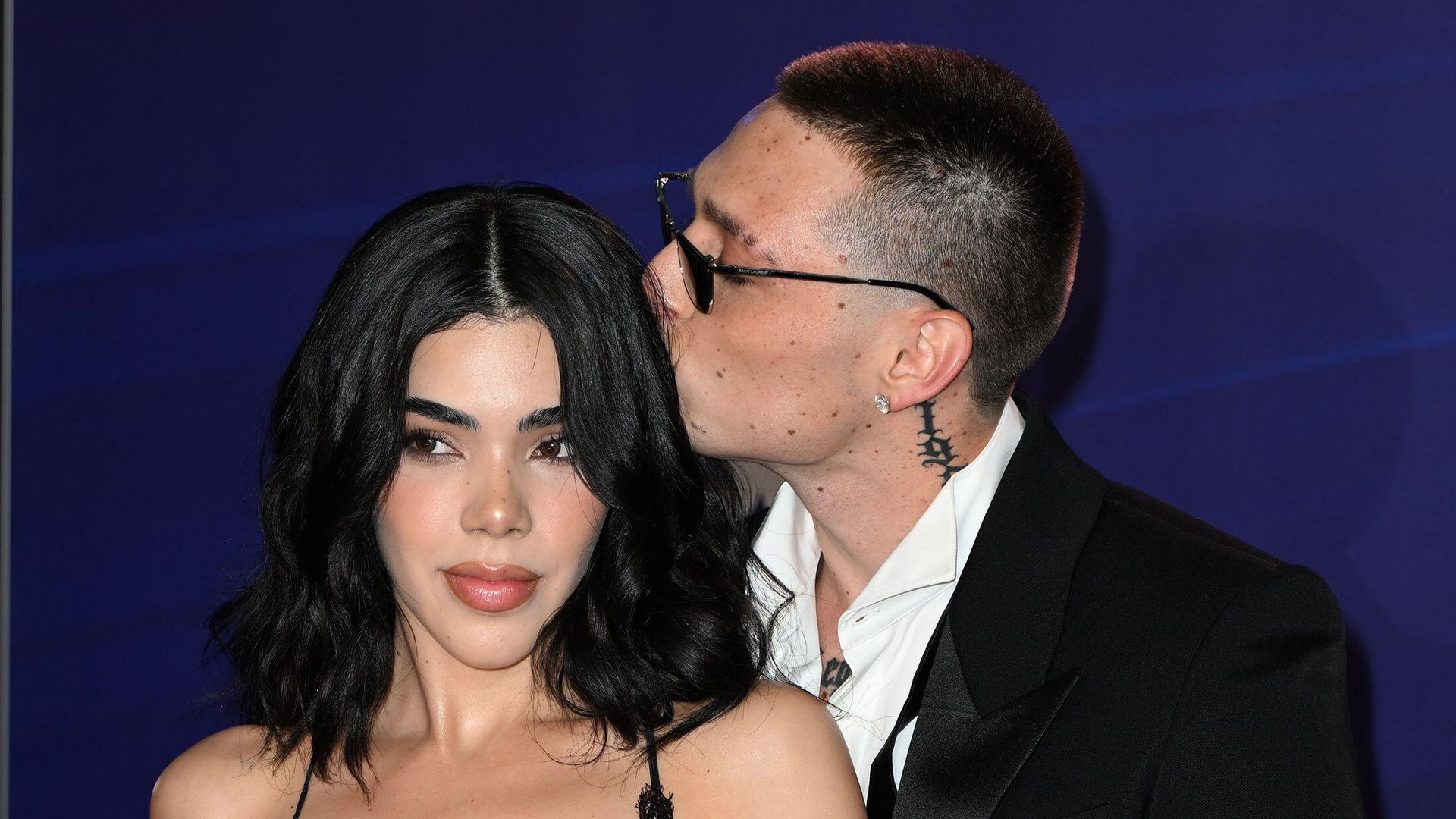 Miami, FL, USA. 23rd Oct, 2025. Kenia Os and Peso Pluma at the 2025 Billboard Latin Music Awards at the James L. Knight Center on October 23, 2025 in Miami, Florida. Credit: Mpi04/Media Punch/Alamy Live News 