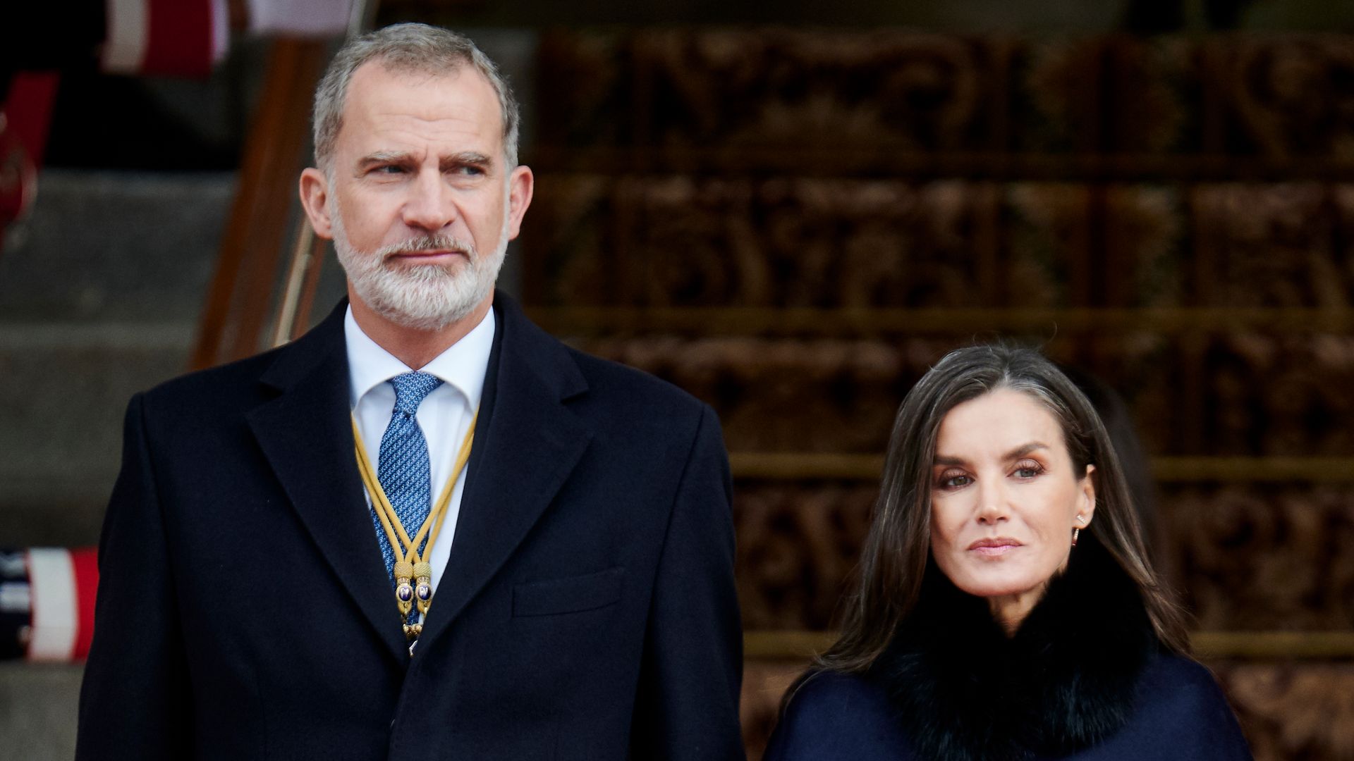 King Felipe VI and Queen Letizia attend the solemn opening of the 15th legislature at the Spanish Parliament in November 2023