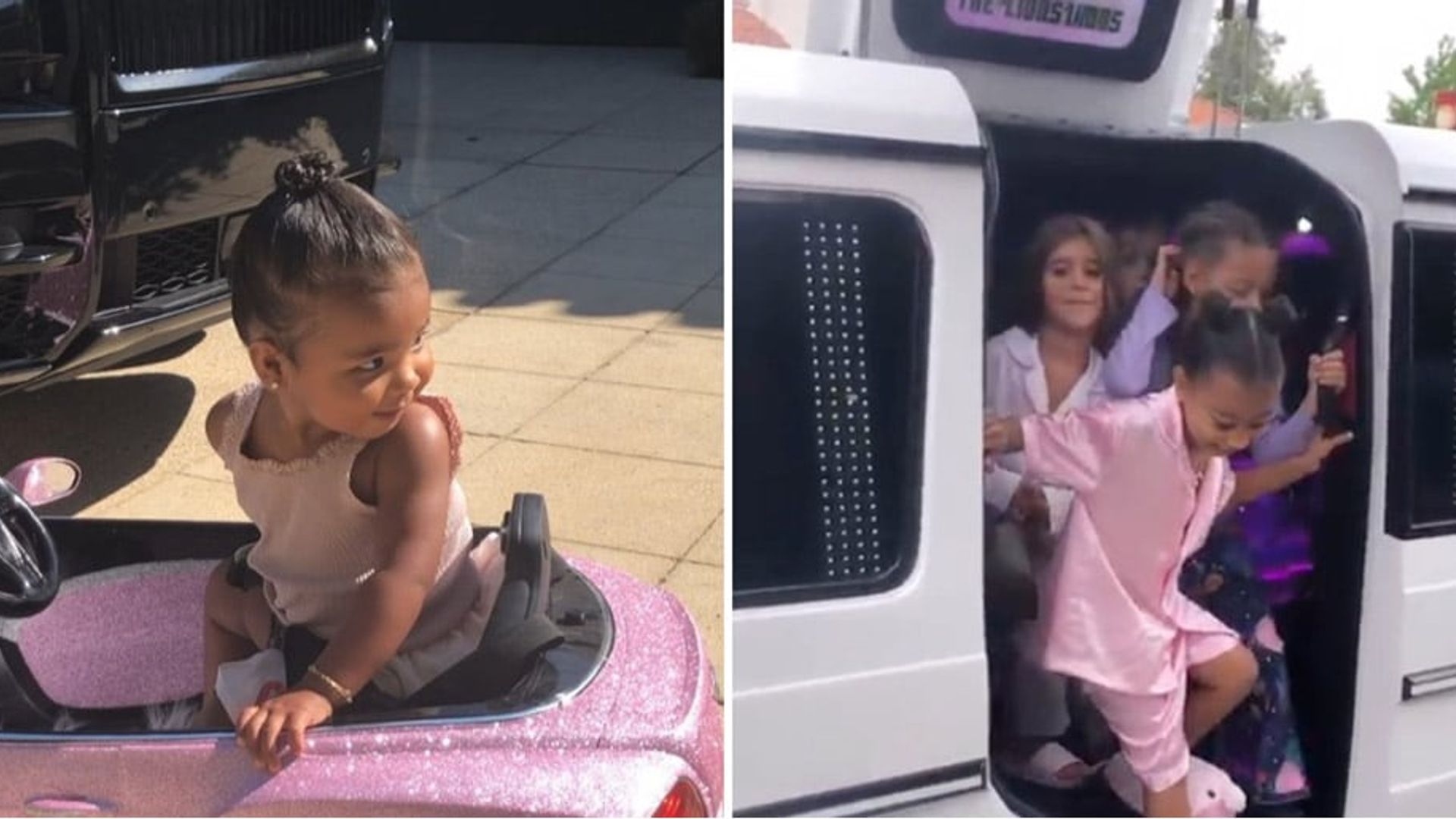True Thompson is riding in a Bentley and cousin Penelope in a limo... say what?!