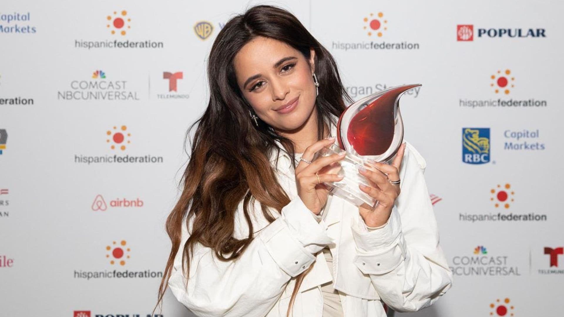 The Hispanic Federation honors Camila Cabello with the Premio Orgullo during their NYC gala