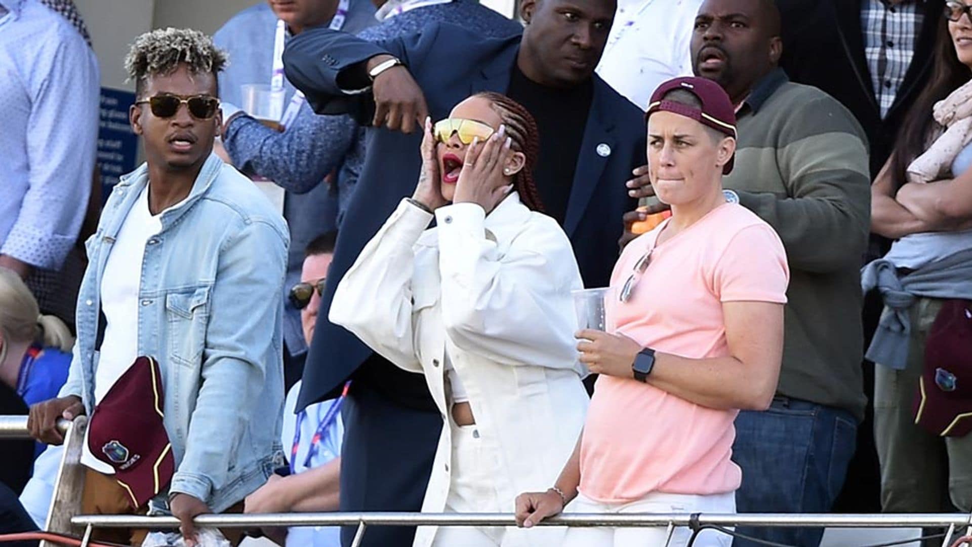 Rihanna gets teary-eyed while meeting up with her former P.E. teacher