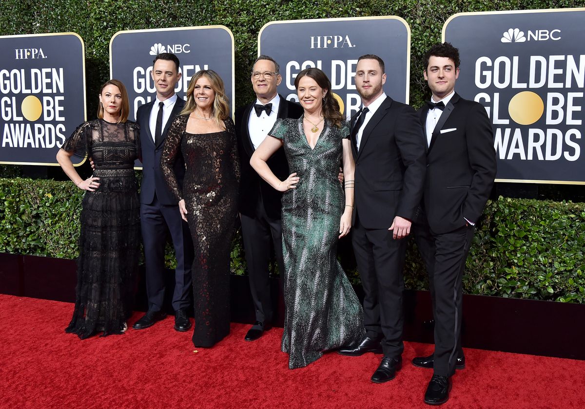 Tom Hanks and all of his children, including Colin's wife, Samantha Bryant