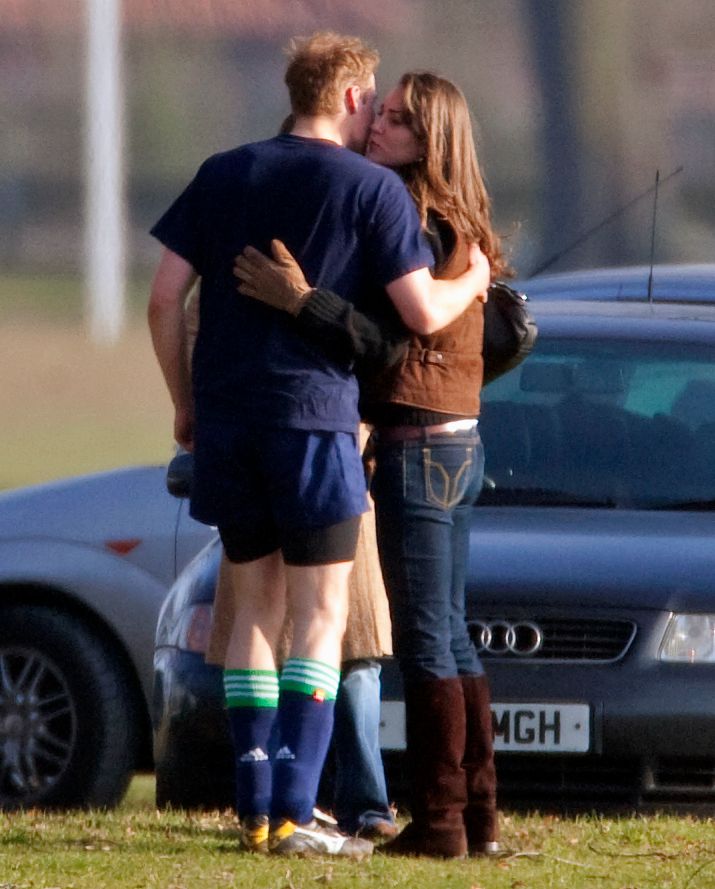 A young Prince William and Kate Middleton pictured at Eton, years before they became the Prince and Princess of Wales.