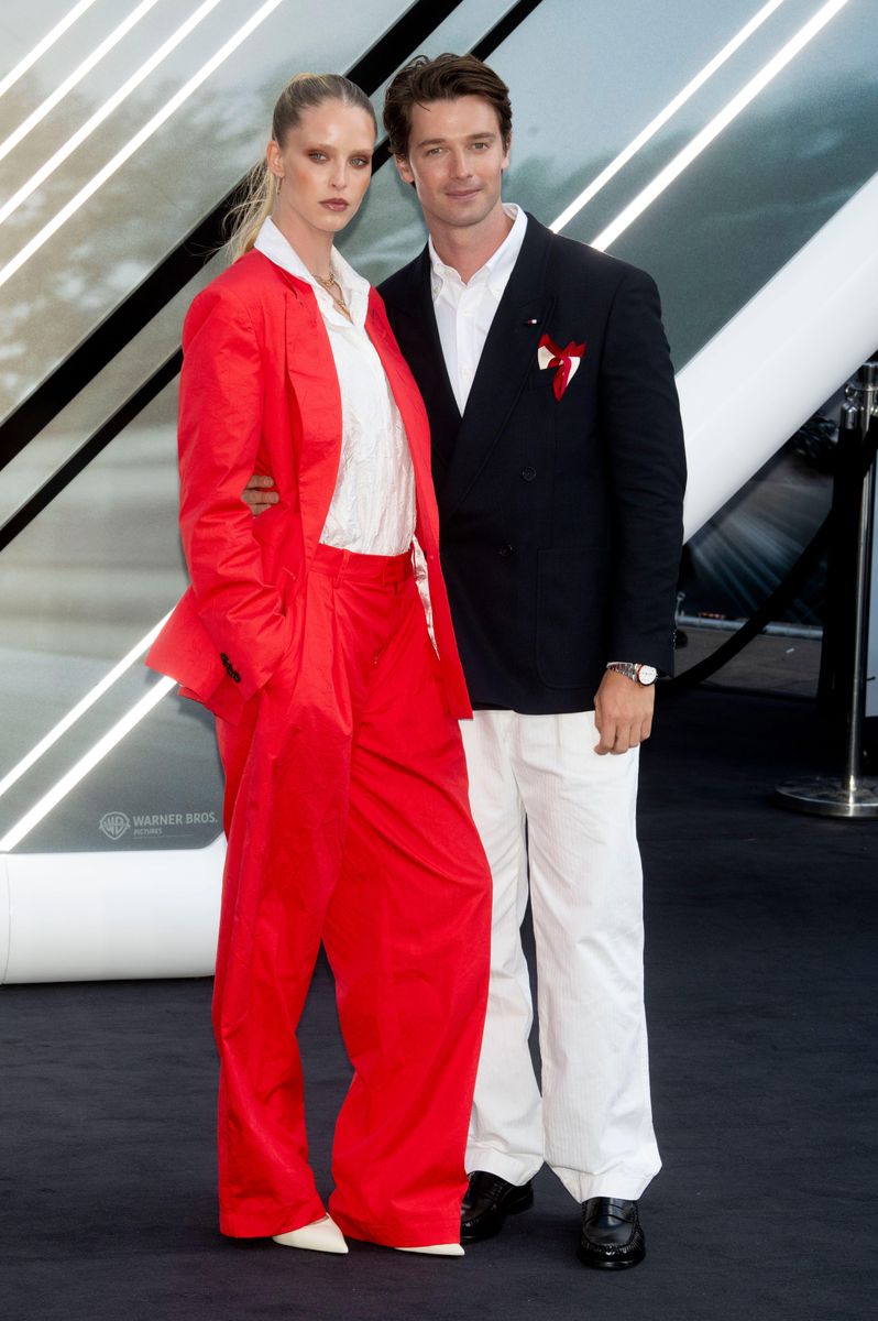 Abby Champion and Patrick Schwarzenegger attending  the European Premiere of F1 The Movie in London