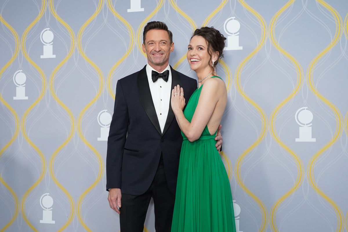 Hugh Jackman and Sutton Foster at the Tony Awards in 2022