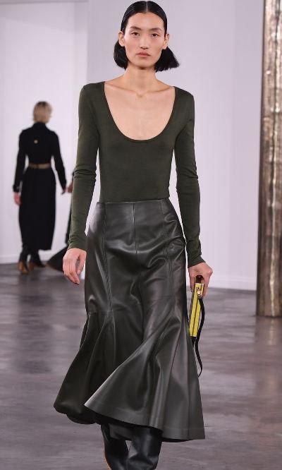 Leather skirt from Gabriela Hearst Collection