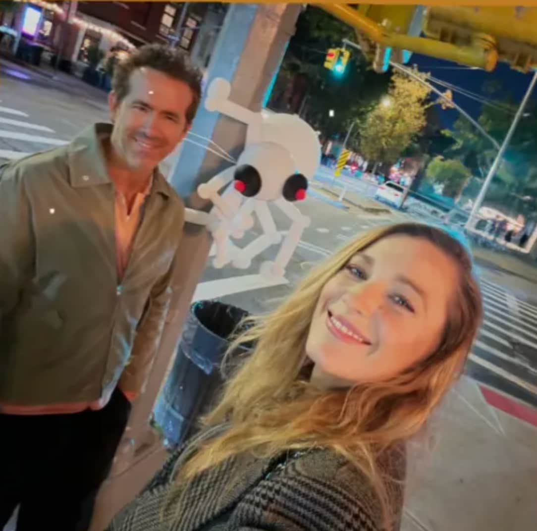 Blake Lively and Ryan Reynolds smile in Halloween selfie