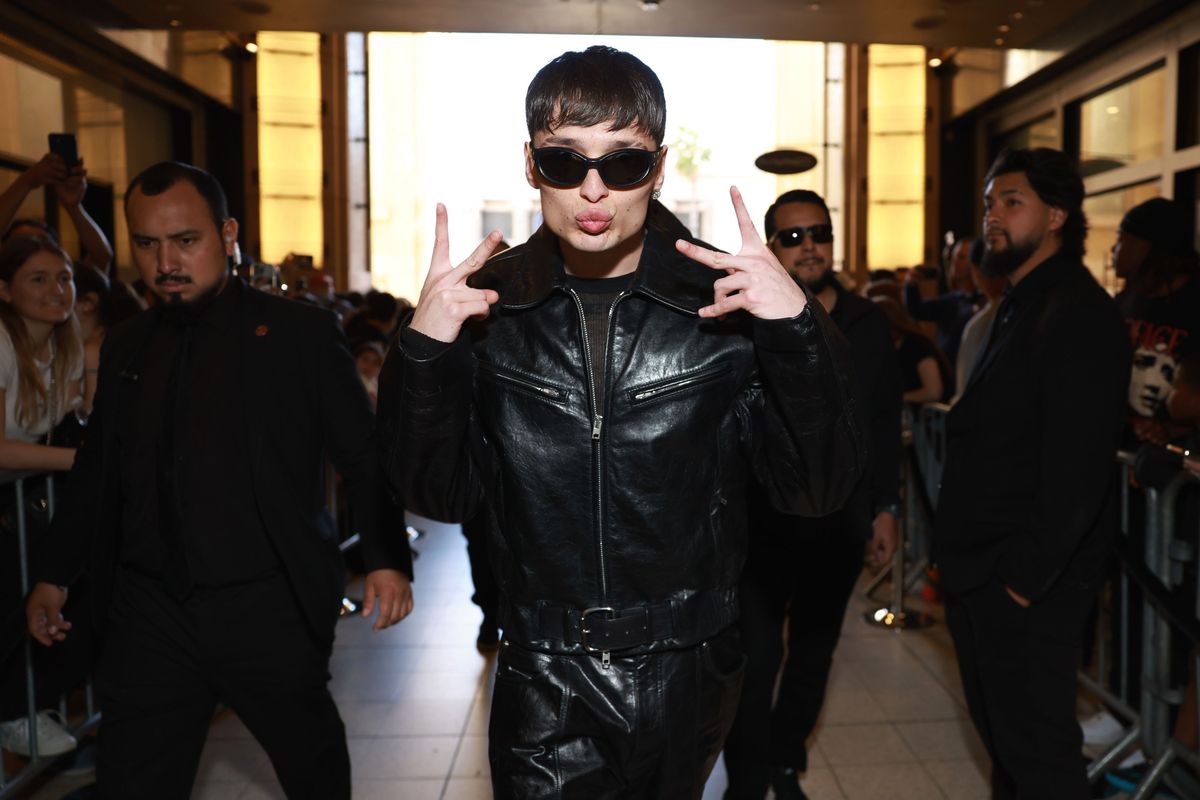 Peso Pluma attends the 2024 iHeartRadio Music Awards at Dolby Theatre in Los Angeles, California on April 01, 2024. Broadcasted live on FOX.