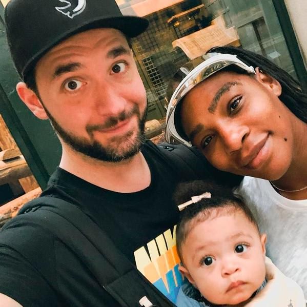 Serena Williams and Alexis Ohanian with their daughter