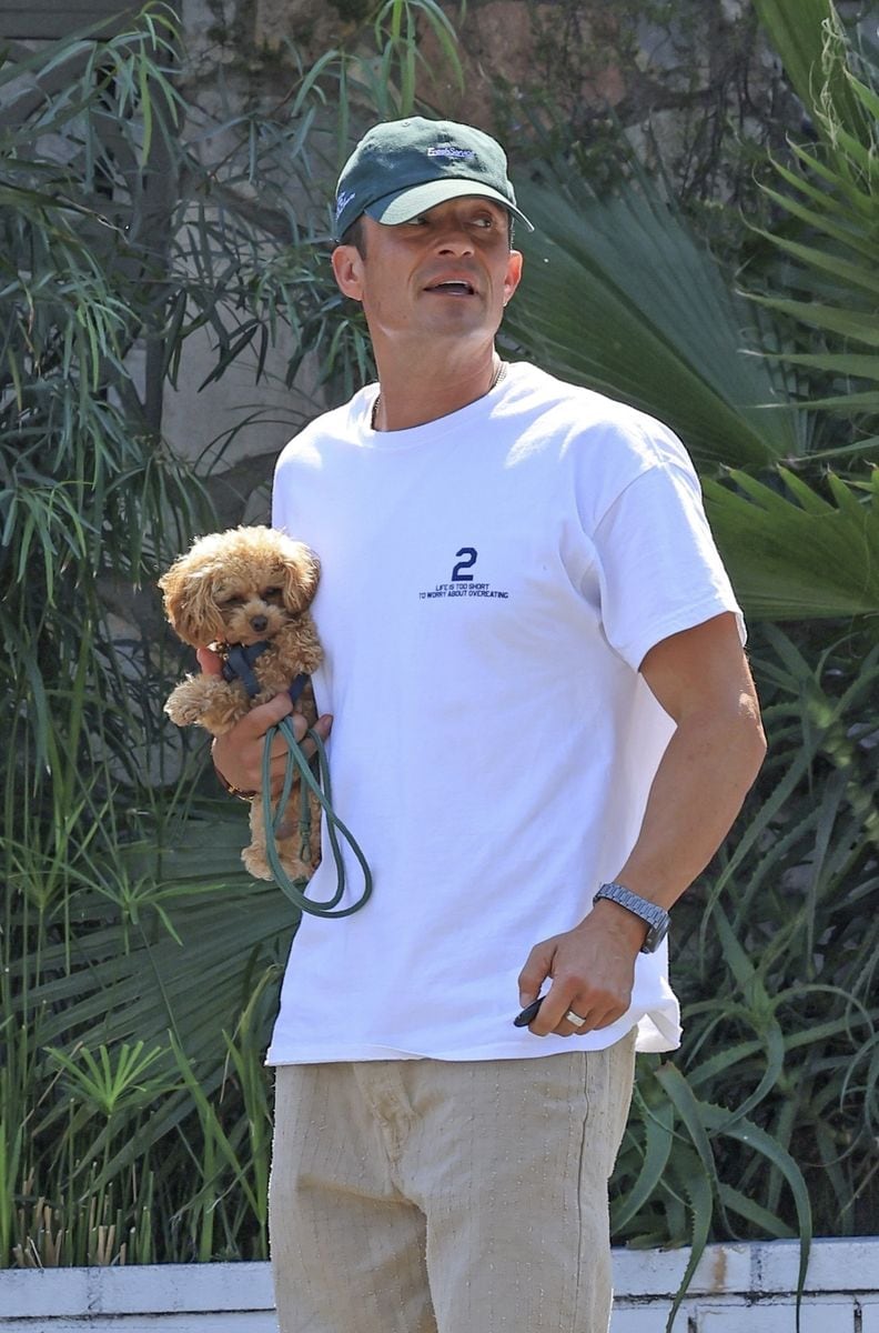 Orlando and Biggie were spotted leaving the San Vicente Bungalows after grabbing lunch 