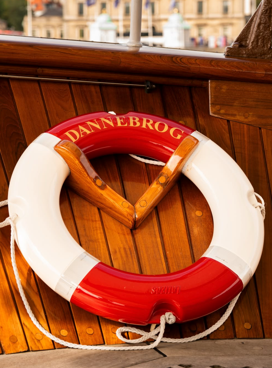 The Royal Yacht Dannebrog provided a striking backdrop as King Frederik carried out the maritime engagement.