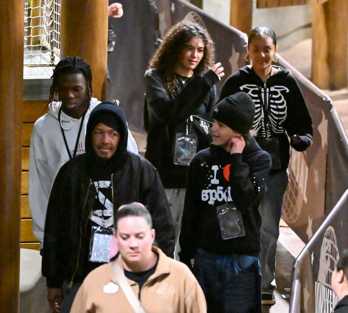 Nick Canon takes his two oldest kids, Monroe and Moroccan to Halloween Horror nights at Universal Studios.
