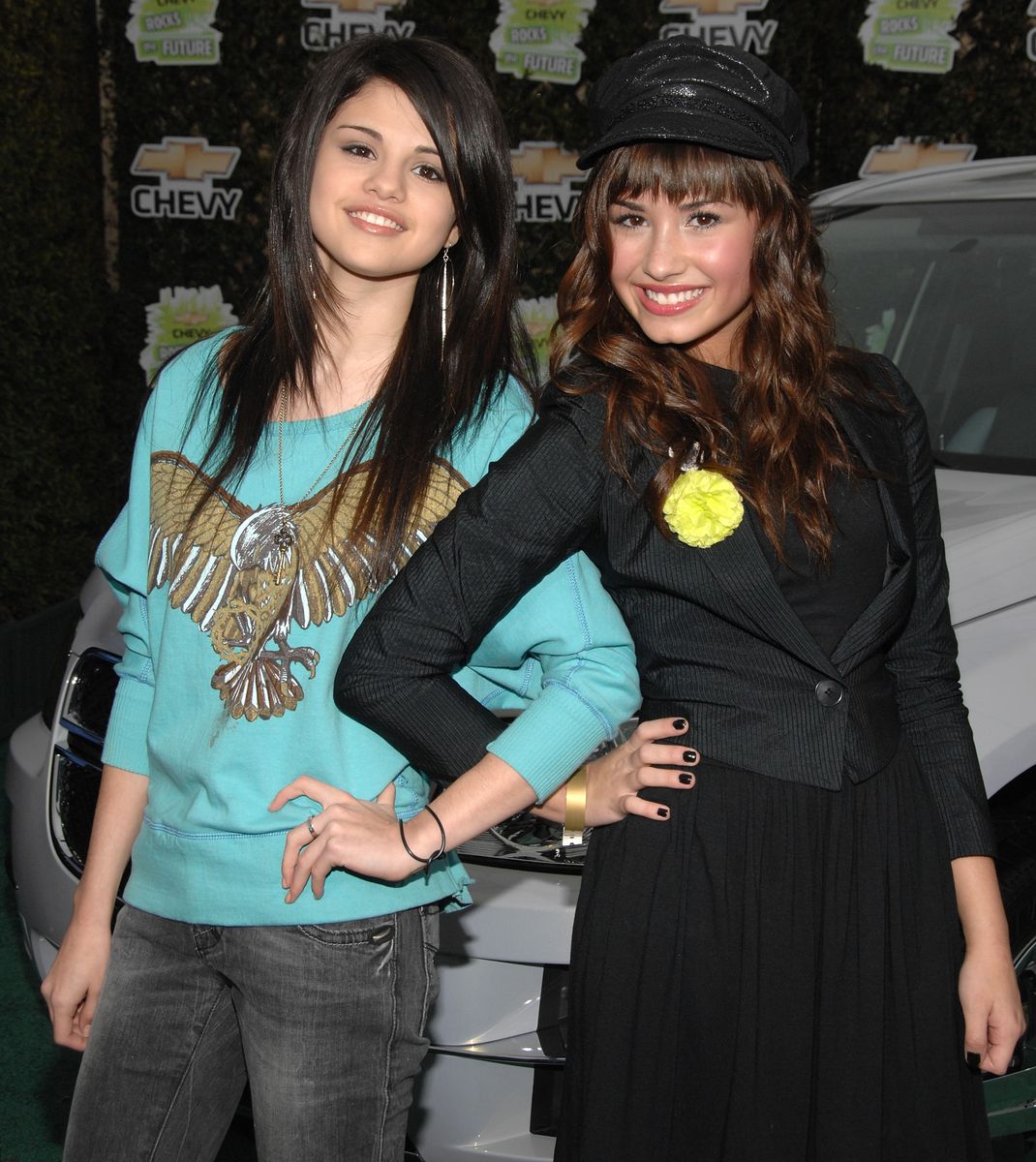 Selena Gomez and Demi Lovato in 2008.