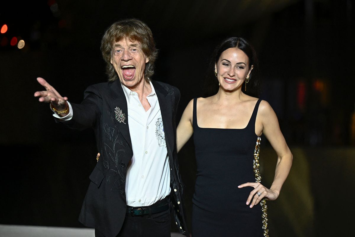 Mick Jagger and Melanie Hamrick at 'The Prelude to the Olympics' on 2024