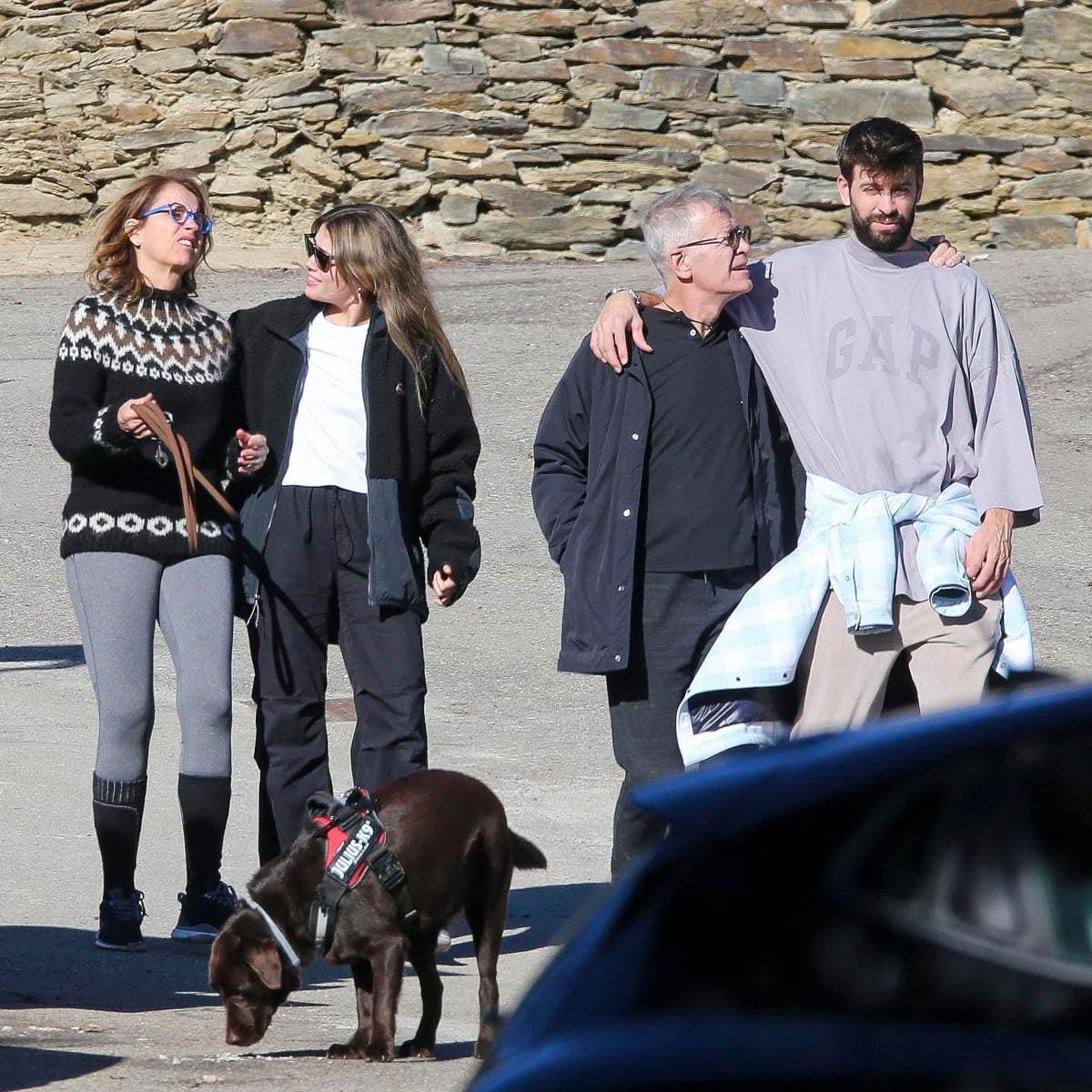 Clara Chía, Piqué y los papás del exfutbolista