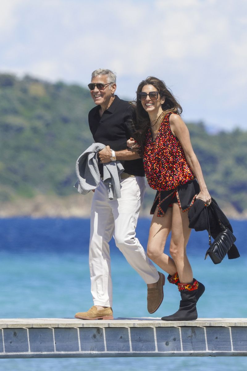 George Clooney and Amal Clooney were spotted celebrating the actor’s 65th birthday during a lunch at the iconic Club 55.