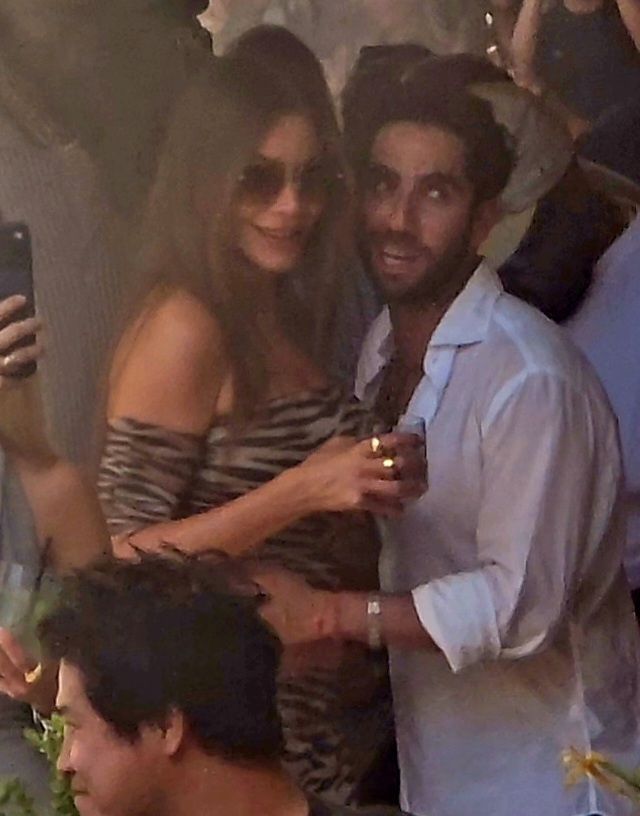 Sofía Vergara was seen enjoying a lively poolside celebration at the Omnia Dayclub opening in Las Vegas, embracing her good friend Douglas Chabbott.