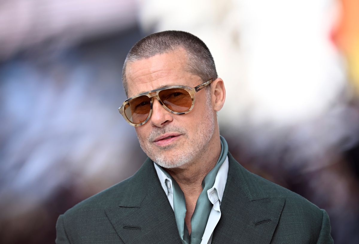 Brad Pitt attends the "F1: The Movie" European Premiere at Cineworld Leicester Square on June 23, 2025 in London, England.