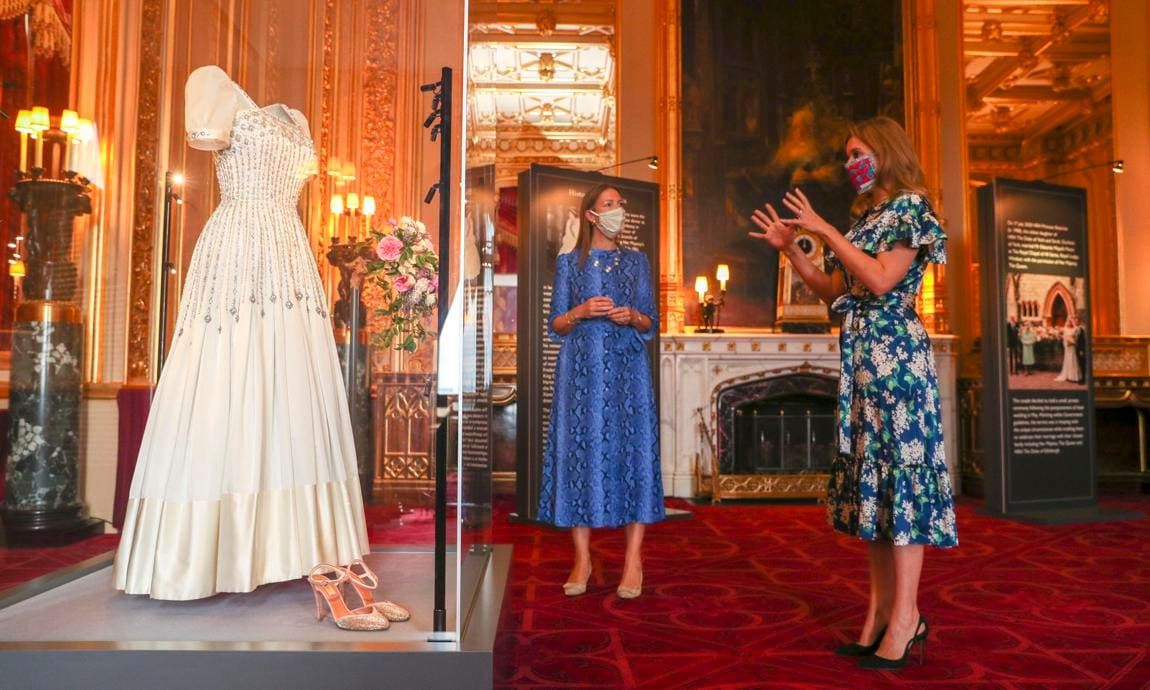 princess beatrice reception dress Princess Beatrice Looks Immortally Glam in a Shimmering Vampire's Wife Gown at New York Wedding