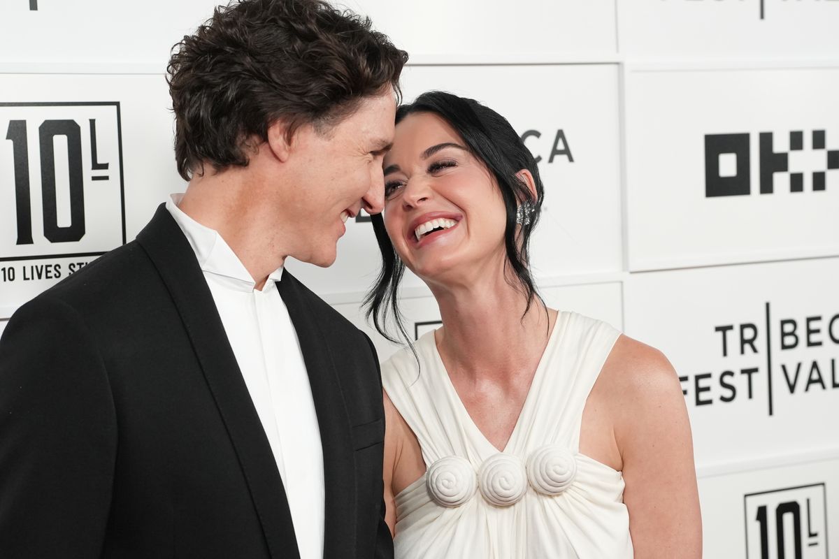 NEW YORK, NEW YORK - JUNE 08: Justin Trudeau and Katy Perry attend the 2026 Tribeca Festival - "Katy Perry: The Lifetimes Tour" at BMCC Tribeca Center of Performing Arts on June 08, 2026 in New York City. (Photo by Manny Carabel/WireImage)