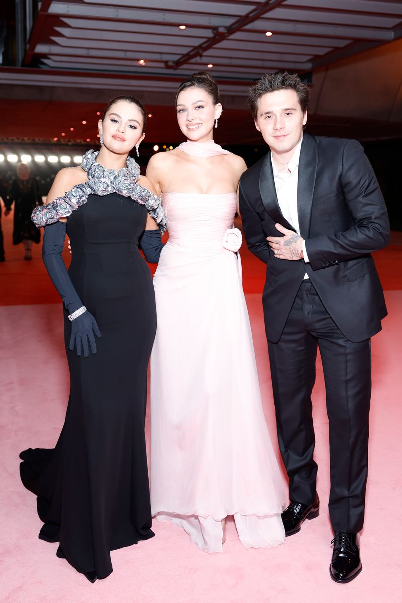 Selena Gomez, Nicola Peltz Beckham and Brooklyn Peltz Beckham attend the Academy Museum of Motion Pictures 3rd Annual Gala Presented by Rolex at Academy Museum of Motion Pictures on December 03, 2023 in Los Angeles, California. (Photo by Stefanie Keenan/Getty Images for Academy Museum of Motion Pictures)