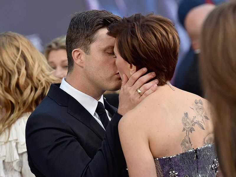 Scarlett Johansson Colin Jost kiss